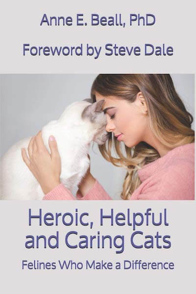 Book cover showing a young woman holding a white cat. Their foreheads are pressed together, eyes closed.