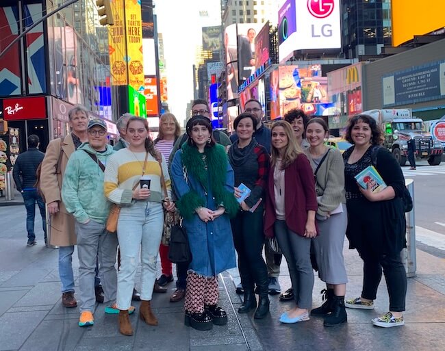 Drexel MFA students in Manhattan for a professional development residency in fall 2021.